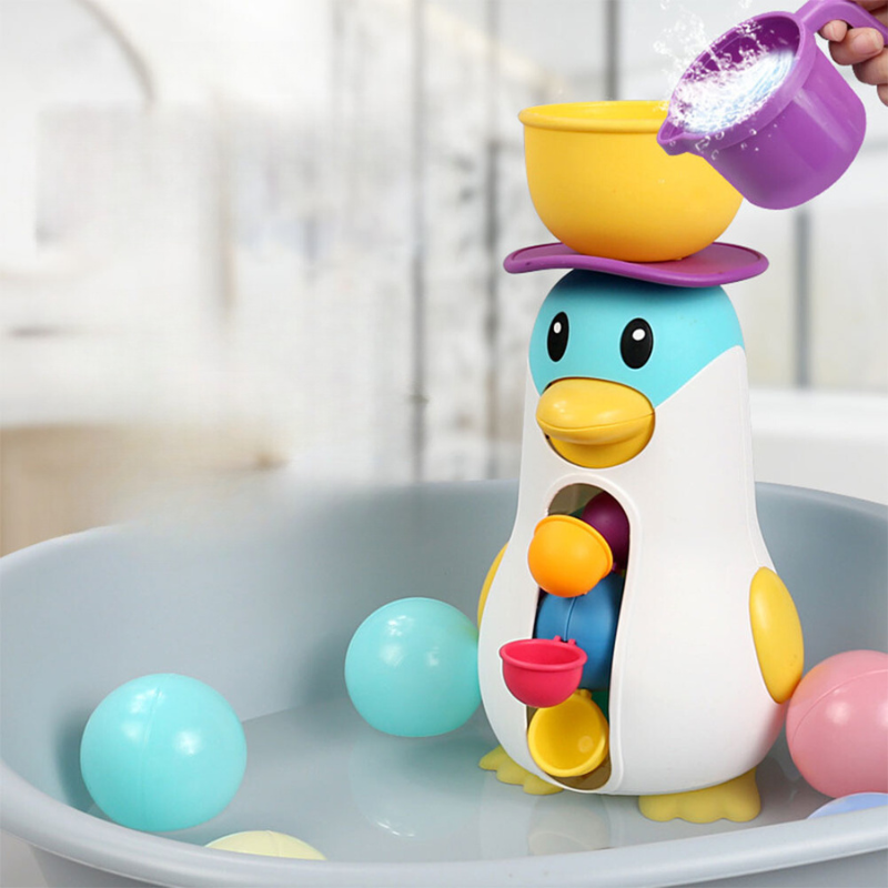 Jouet de Bain Pingouin pour Tout-Petit | Activités Aquatiques Interactives et Amusantes