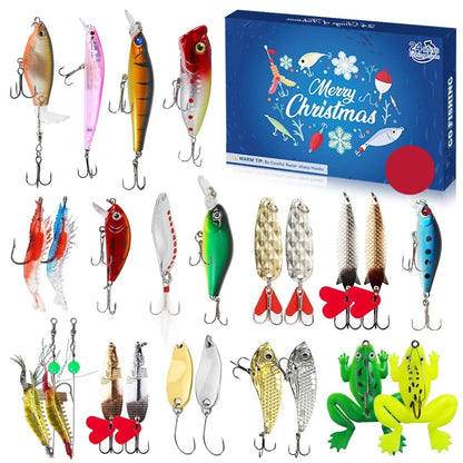 Calendrier de l'Avent de Pêche | Compact et Étanche avec 24 Accessoires