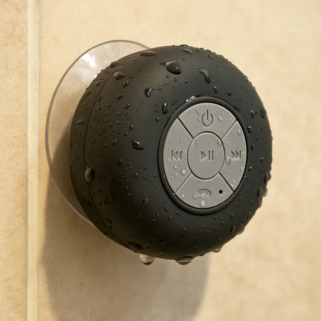 Haut-parleur Bluetooth Étanche pour Douche | Son Profond et Design Portable