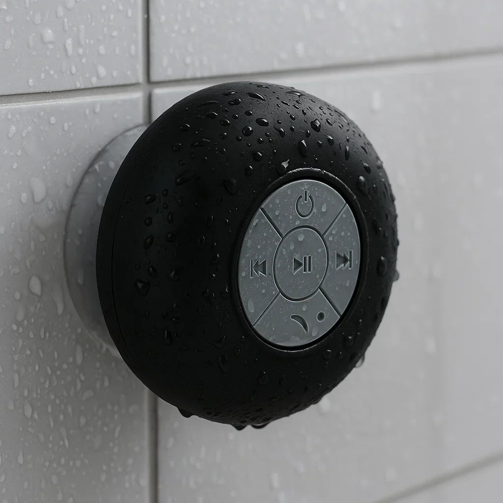 Haut-parleur Bluetooth Étanche pour Douche | Son Profond et Design Portable