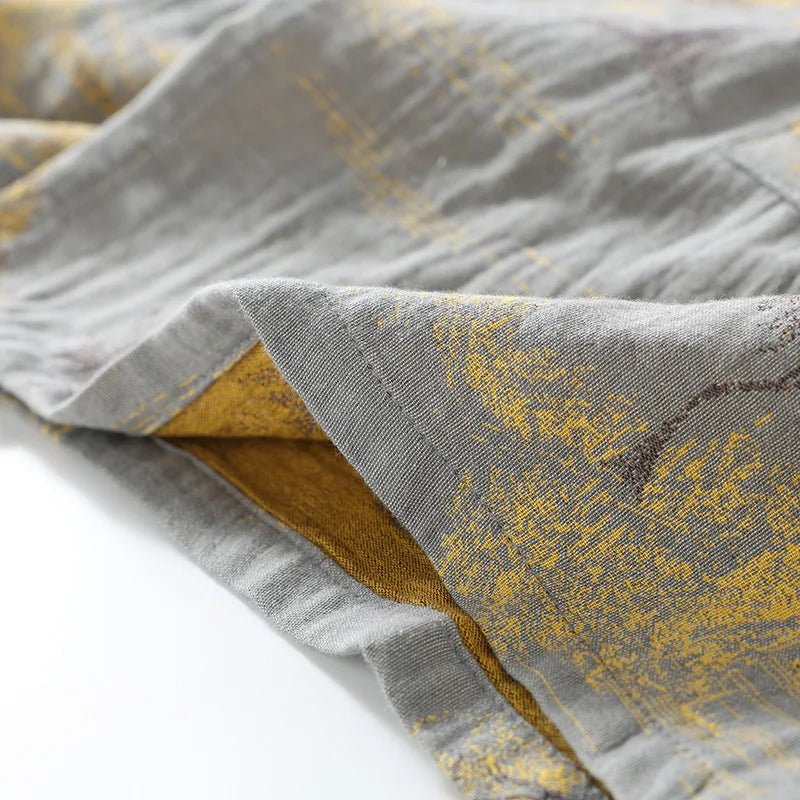 Ensemble de Pyjama Kimono Confortable | Motifs Aquarelle pour Détente à la Maison