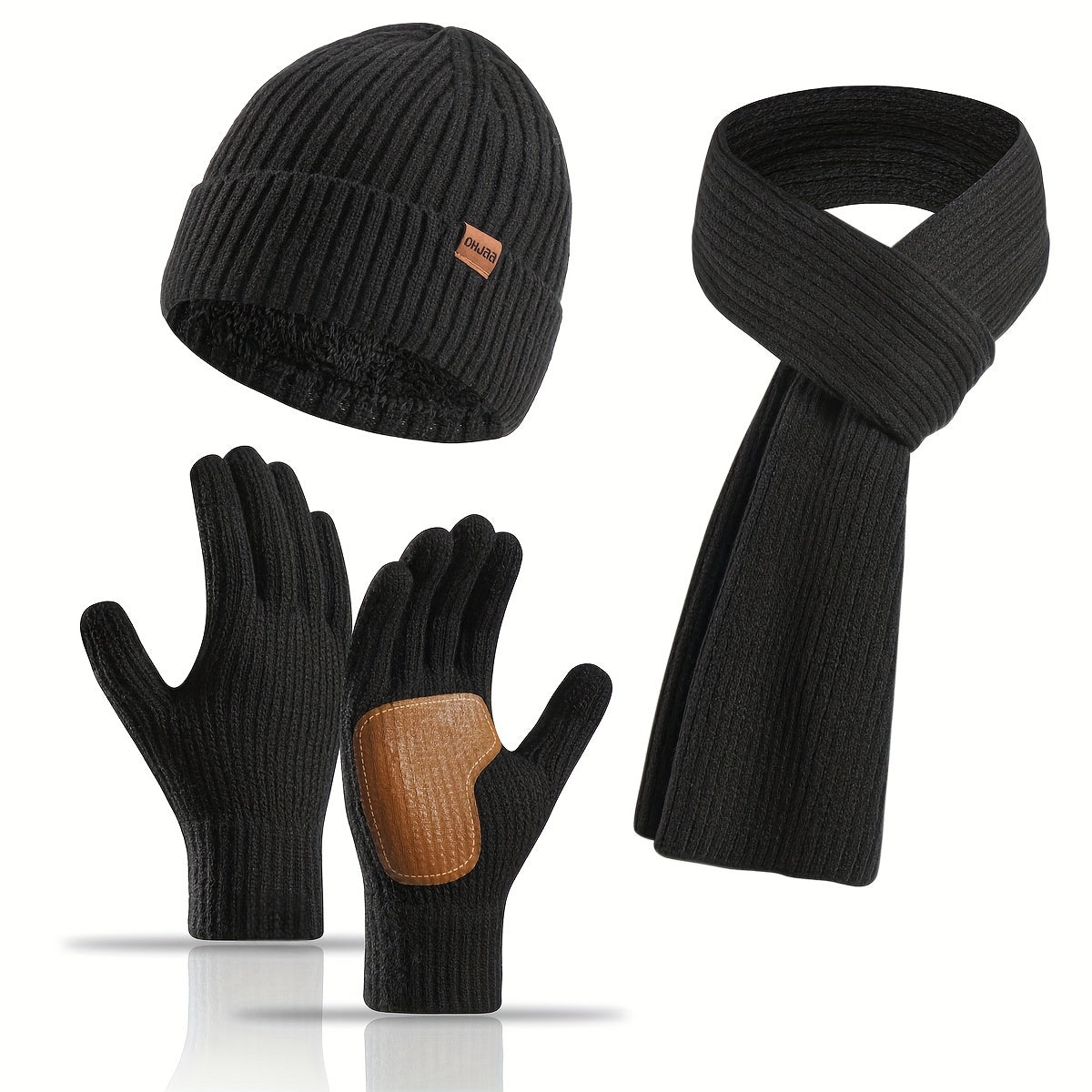 Ensemble d'accessoires d'hiver tricotés | Confort et Style pour Activités Extérieures