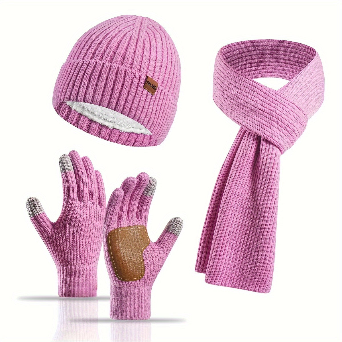 Ensemble d'accessoires d'hiver tricotés | Confort et Style pour Activités Extérieures