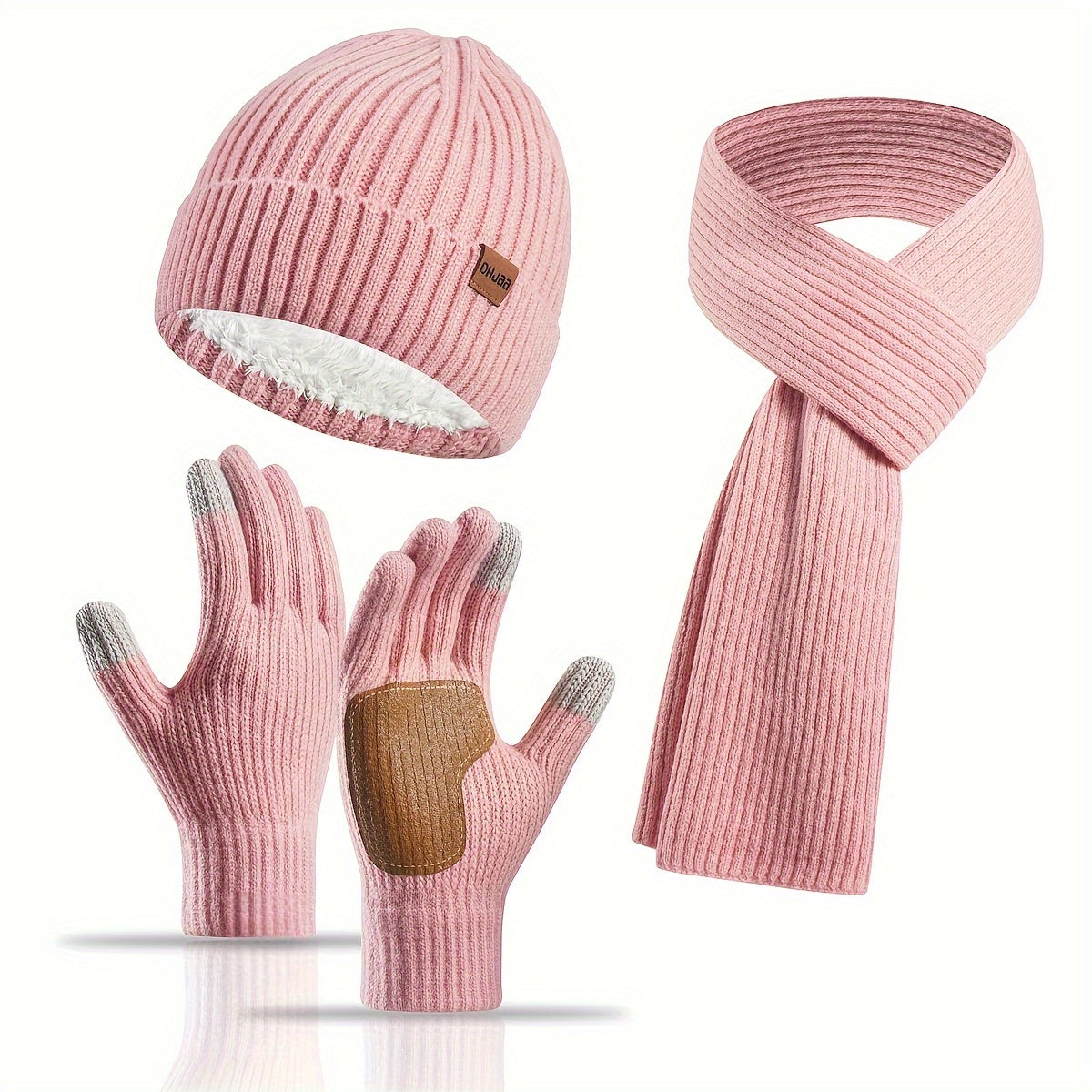 Ensemble d'accessoires d'hiver tricotés | Confort et Style pour Activités Extérieures