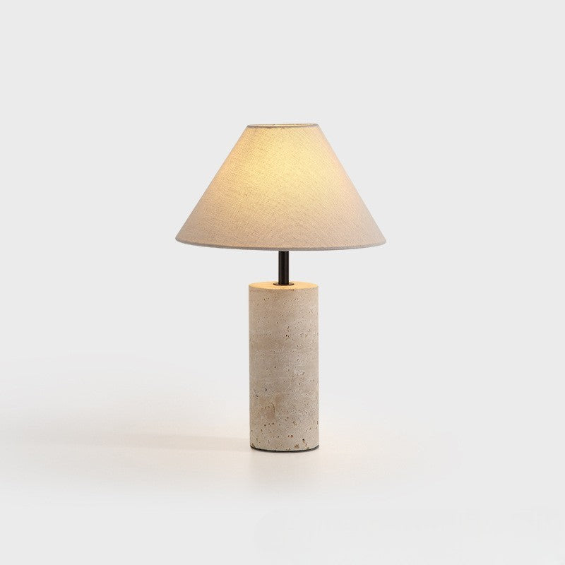 Lampe de Table en Marbre et Lin | Élégance Contemporaine pour Intérieur