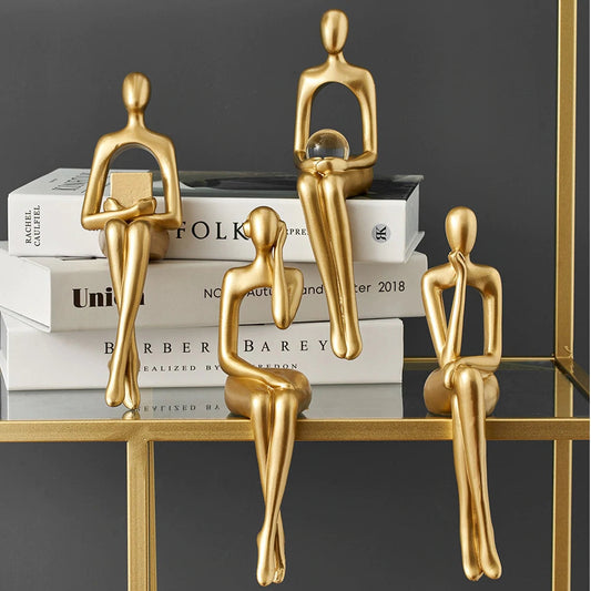 Figurines Abstraites Élégantes | Décor Contemporain pour Maison Moderne