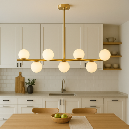 Lustre Doré pour Salle à Manger | Élégance et Atmosphère Chaleureuse
