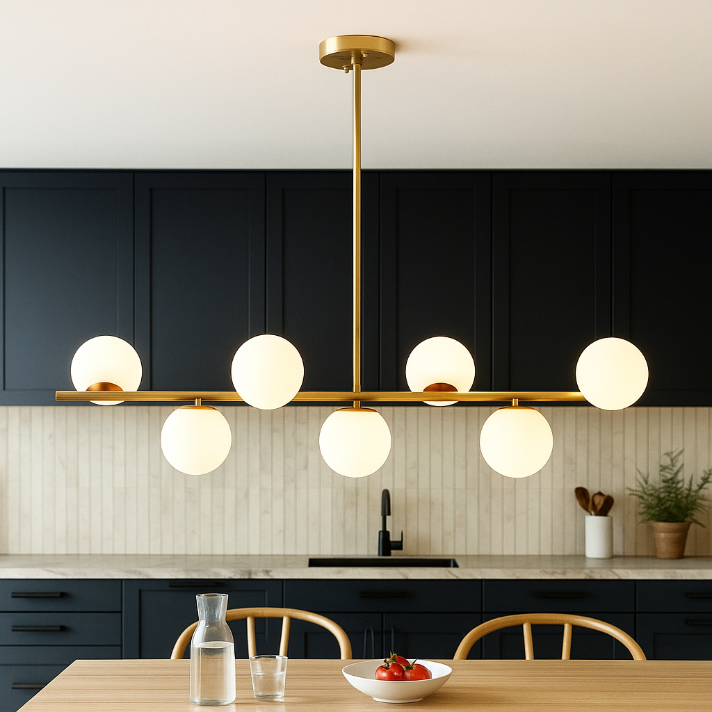 Lustre Doré pour Salle à Manger | Élégance et Atmosphère Chaleureuse