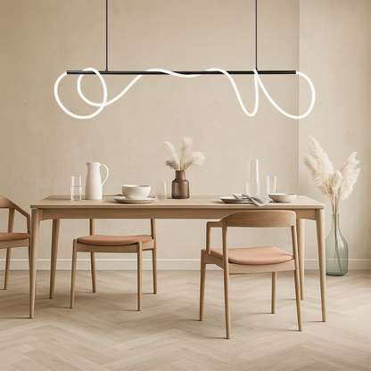 Suspension Linéaire pour Table de Cuisine | Éclairage Élégant et Réglable