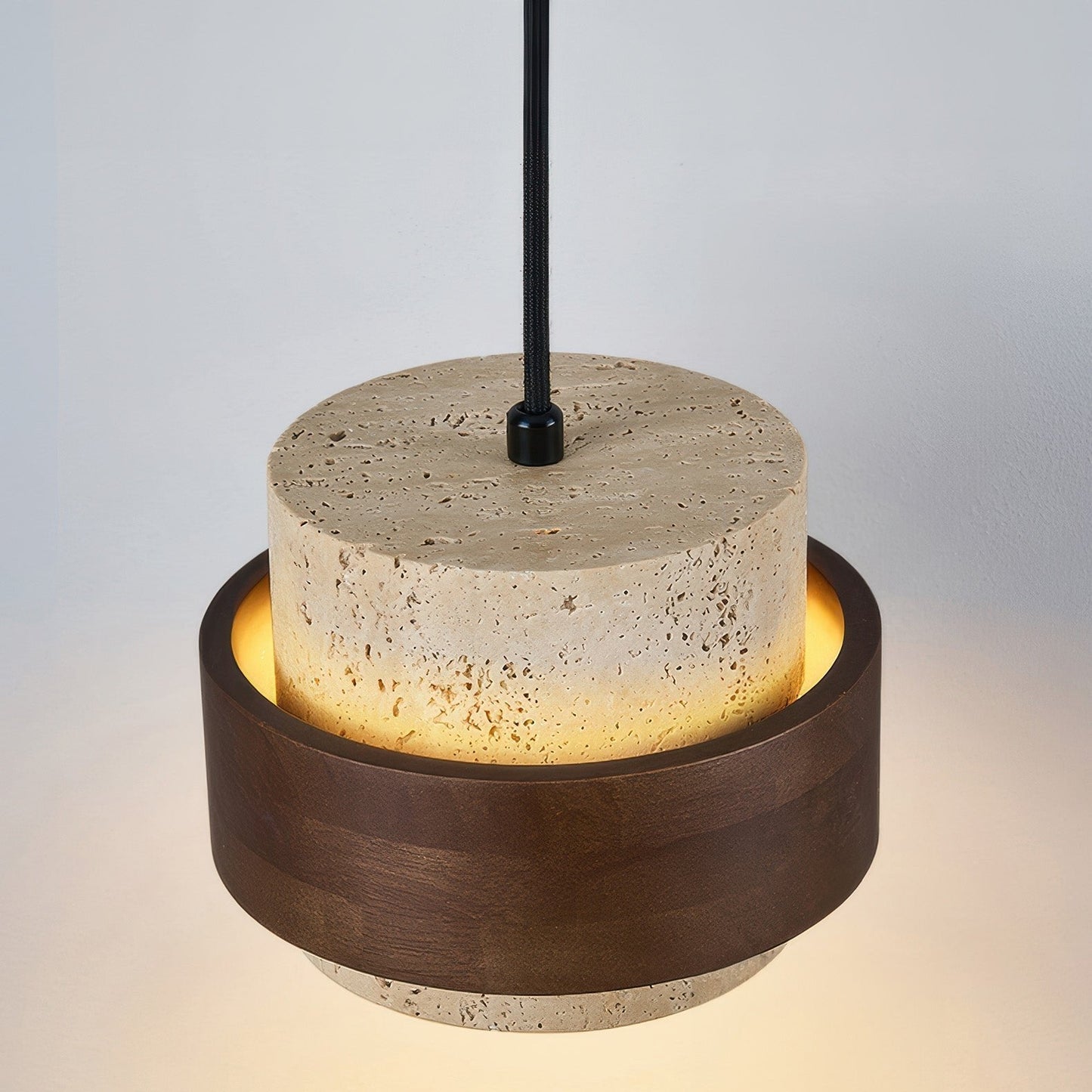 Lampe Suspendue en Pierre Naturelle | Esthétique Wabi-Sabi et Ambiance Chaleureuse