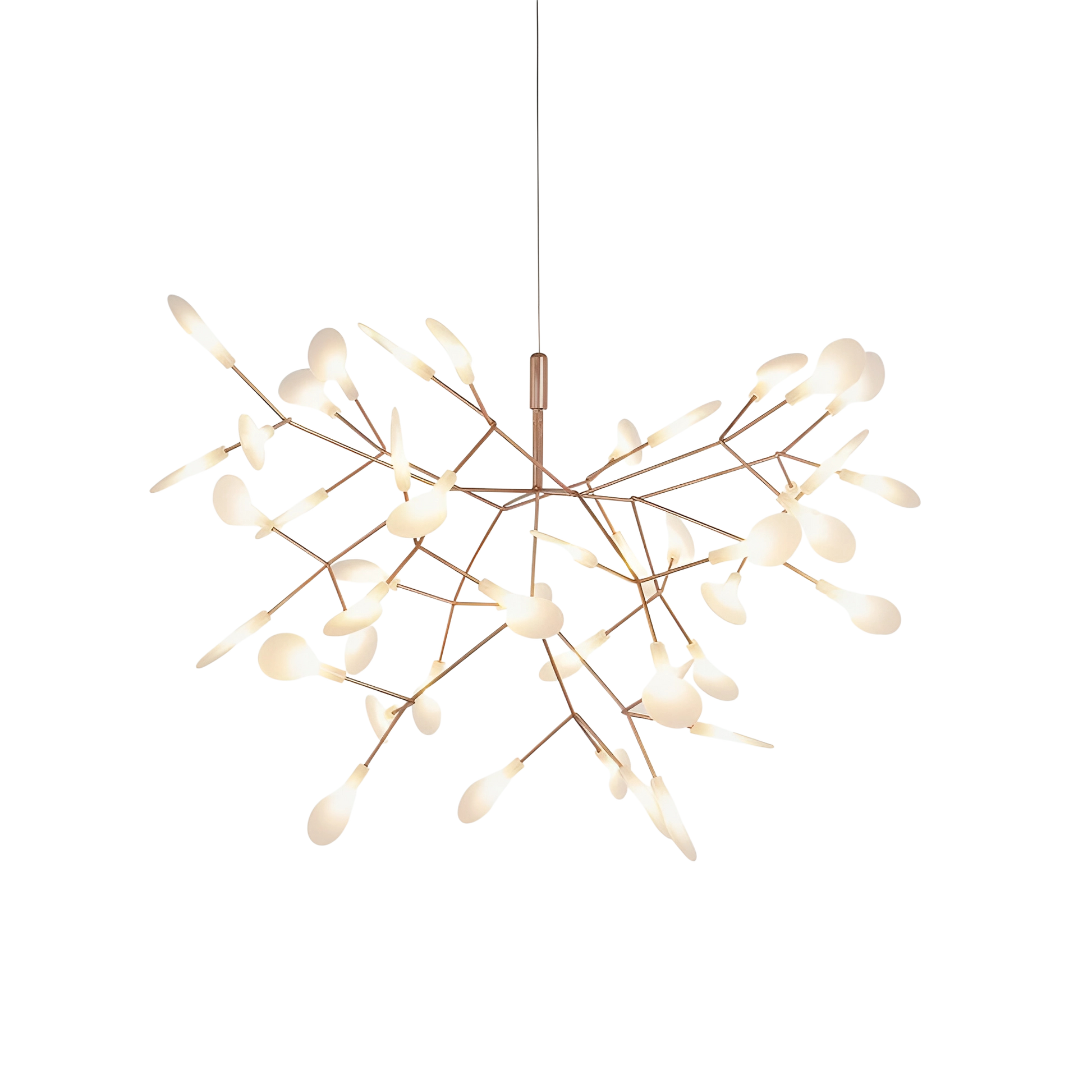 Lampe Suspendue LED en Or Rose | Élégance Naturelle et Atmosphère Chaleureuse