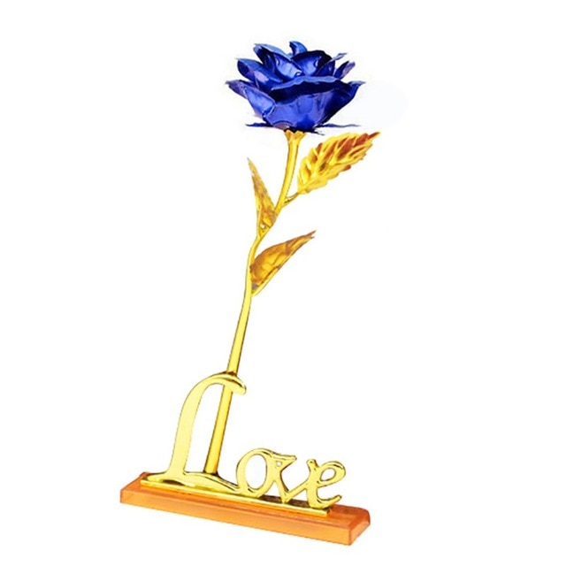 Rose Plaquée Or 24K | Souvenir d'Amour Éternel et Élégant