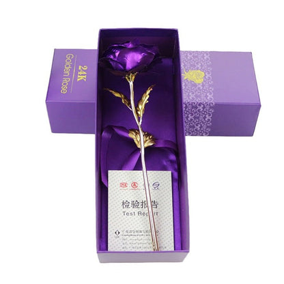 Rose Plaquée Or 24K | Souvenir d'Amour Éternel et Élégant