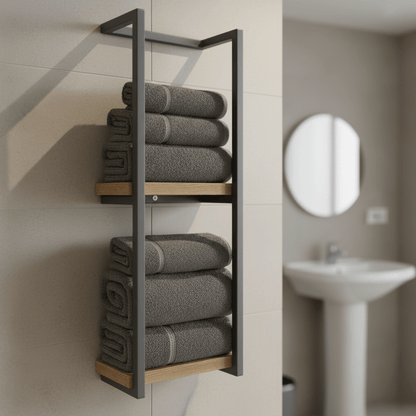 Porte-serviettes Mural en Acier Inoxydable | Élégance et Gain de Place pour Salle de Bain