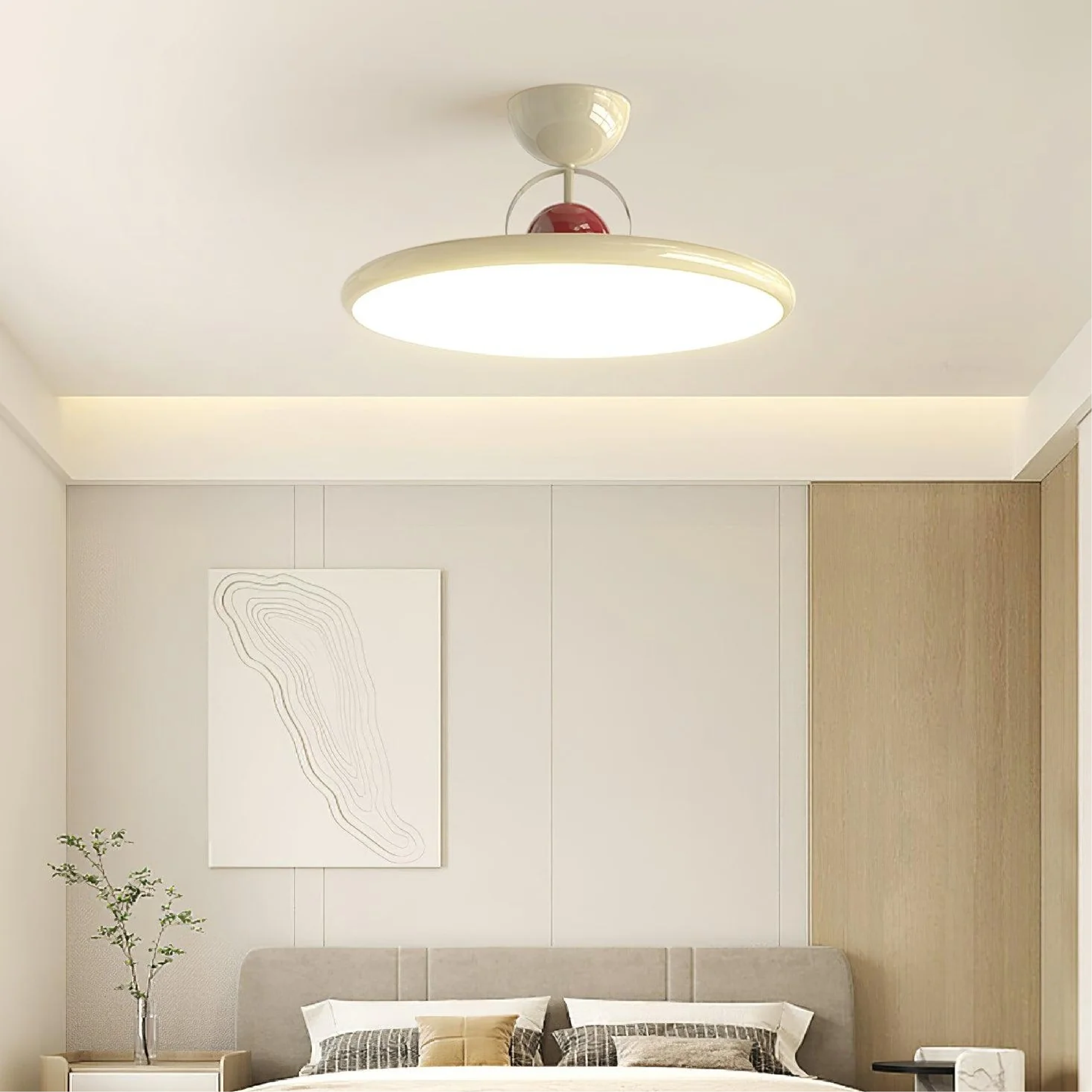 Lampe de Plafond Moderne LED | Élégance Sculpturale et Ambiance Chaleureuse