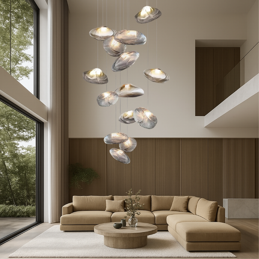 Lustre en Verre Nordique | Élégance Scandinave et Ambiance Accueillante