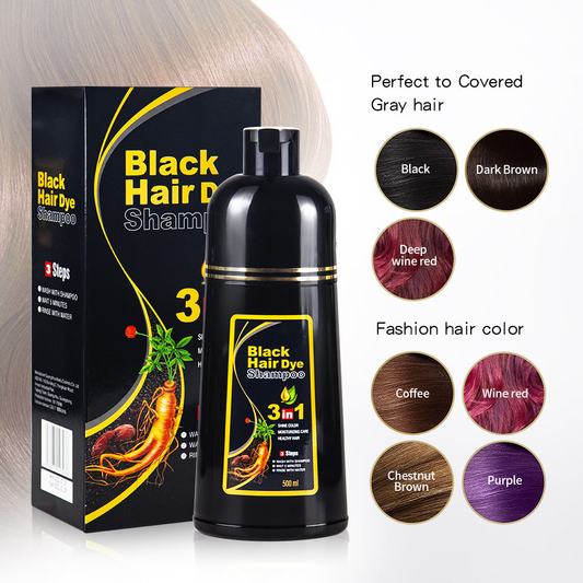 Shampooing Colorant Noir Naturel | Cheveux Brillants et Sains