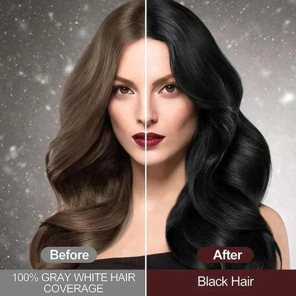 Shampooing Colorant Noir Naturel | Cheveux Brillants et Sains