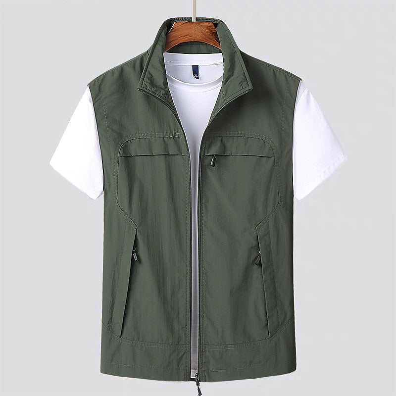 Gilet d'extérieur pour hommes | Séchage rapide et léger pour aventures