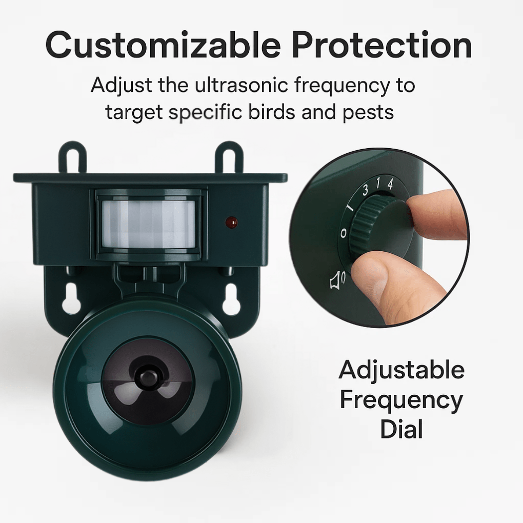 Répulsif à Oiseaux Activé par Mouvement | Protection Efficace pour Espaces Extérieurs
