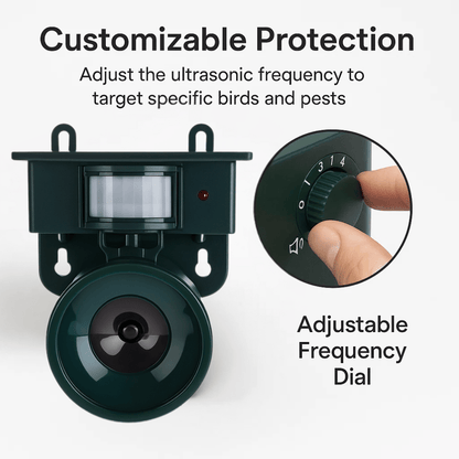 Répulsif à Oiseaux Activé par Mouvement | Protection Efficace pour Espaces Extérieurs