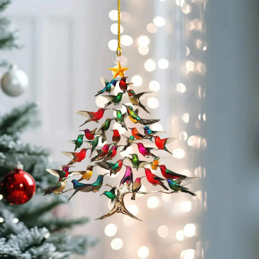 Ornement d'oiseau pour Sapin de Noël | Décoration Colorée et Élégante