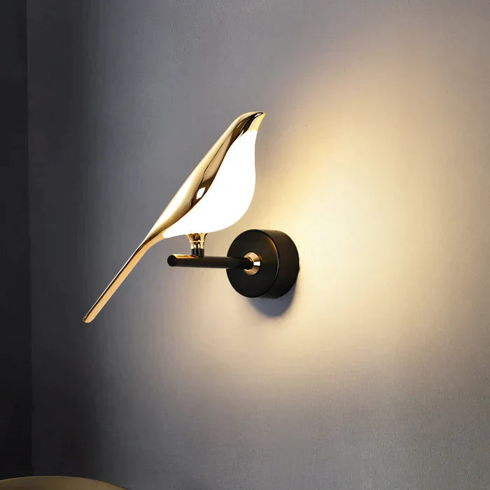 Applique Murale Moderne Oiseau | Élégance Sculpturale et Éclairage Doux