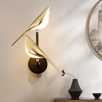 Applique Murale Moderne Oiseau | Élégance Sculpturale et Éclairage Doux