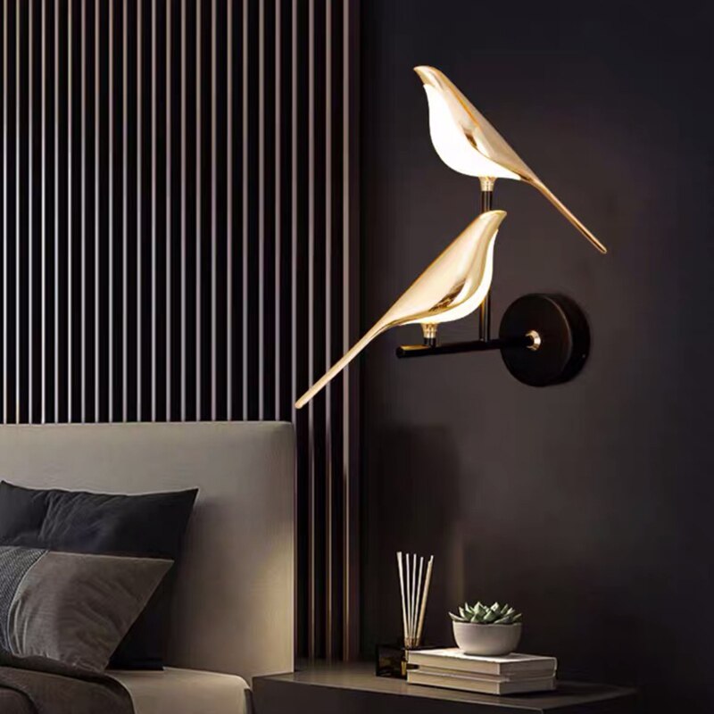 Applique Murale Moderne Oiseau | Élégance Sculpturale et Éclairage Doux