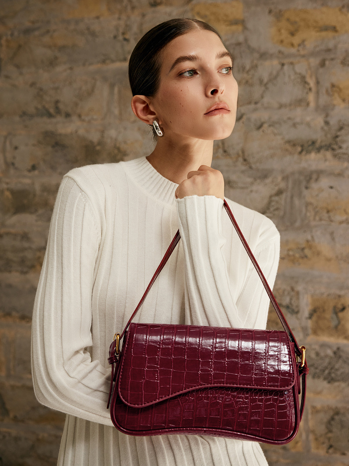 Sac à Bandoulière à Carreaux | Style Élégant et Polyvalent