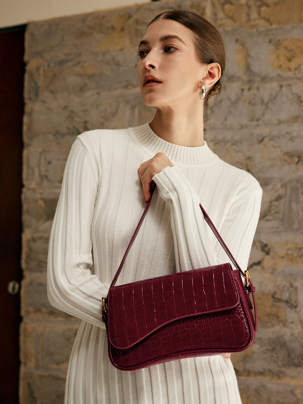 Sac à Bandoulière à Carreaux | Style Élégant et Polyvalent