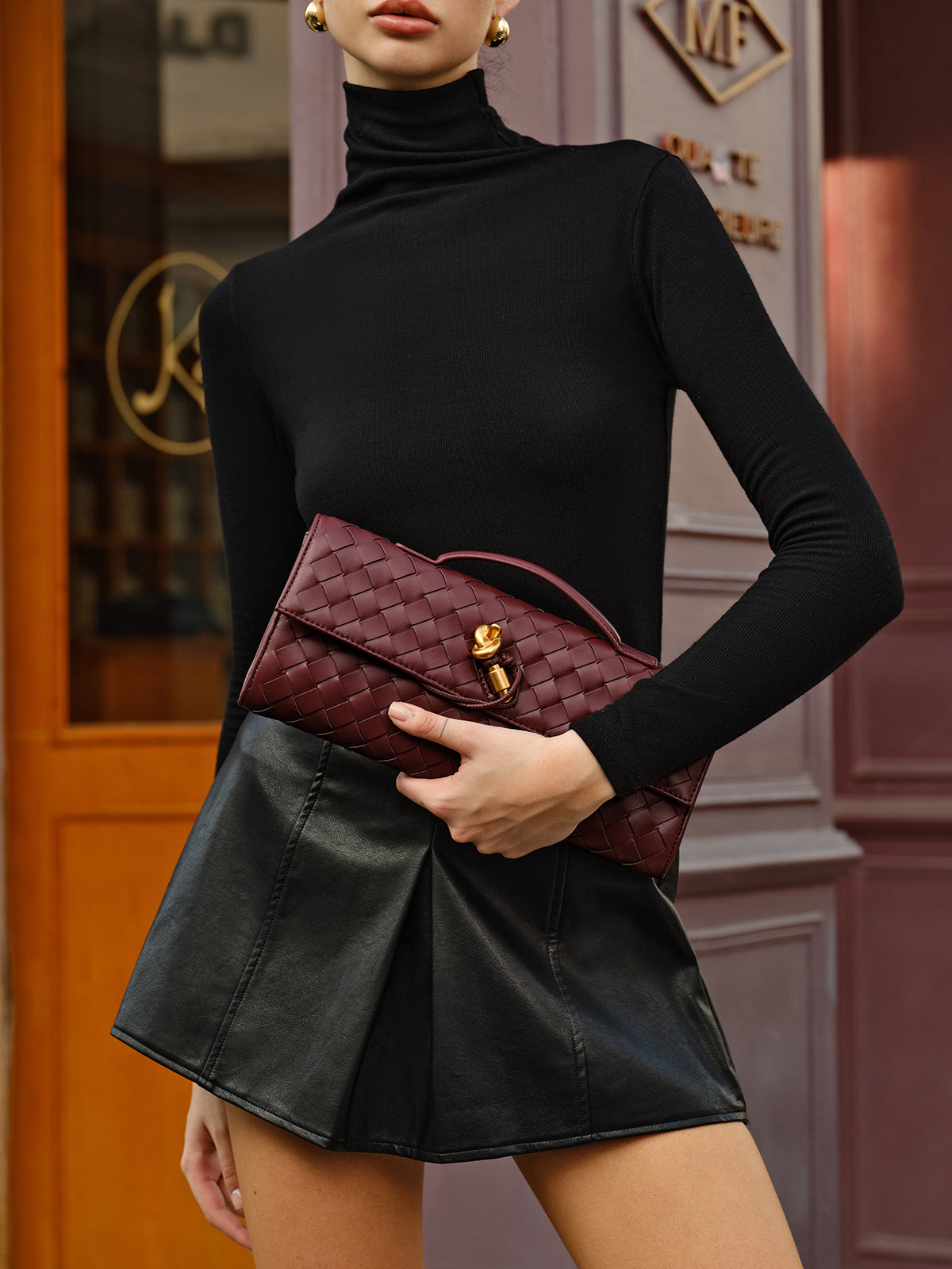 Sac à Main Tressé pour Femme | Design Élégant en Polyuréthane Durable