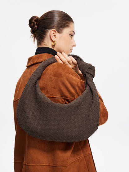Sac à Main en Daim Marron | Élégant et Spacieux pour Femmes