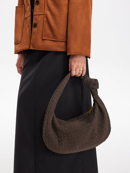 Sac à Main en Daim Marron | Élégant et Spacieux pour Femmes
