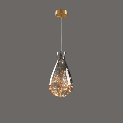 Lampe Suspendue Grise Design Élégant | Éclairage Ambiance et Matériaux Luxueux