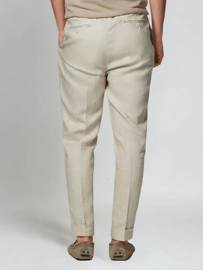 Pantalons en Lin Beige pour Hommes | Confort Léger et Polyvalent