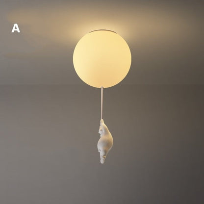Lampe de Plafond Enfantine | Design Amusant en Forme d'Ours
