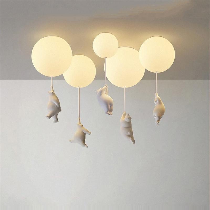 Lampe de Plafond Enfantine | Design Amusant en Forme d'Ours