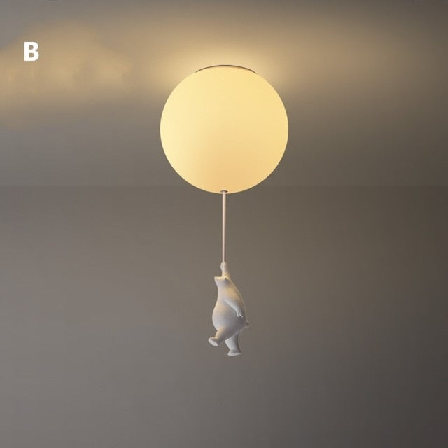 Lampe de Plafond Enfantine | Design Amusant en Forme d'Ours