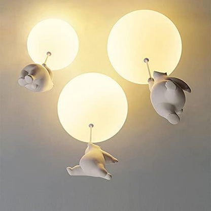 Lampe de Plafond Enfantine | Design Amusant en Forme d'Ours