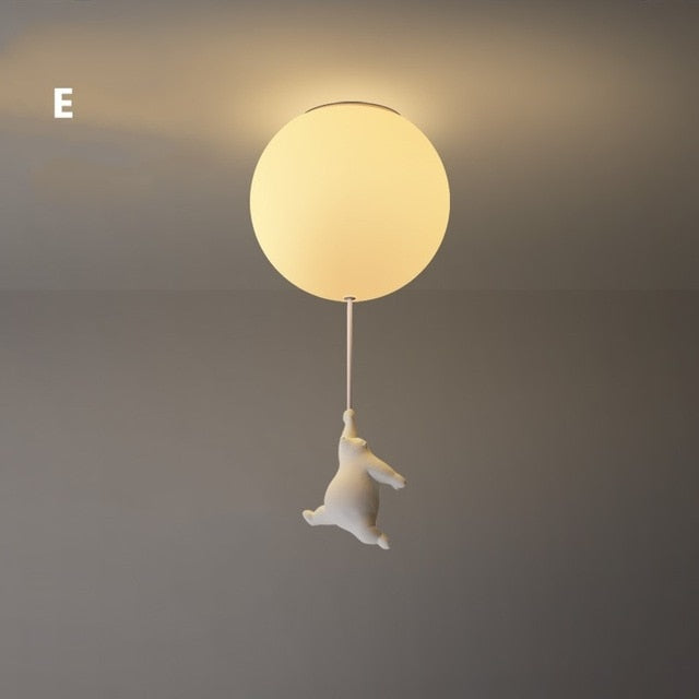 Lampe de Plafond Enfantine | Design Amusant en Forme d'Ours