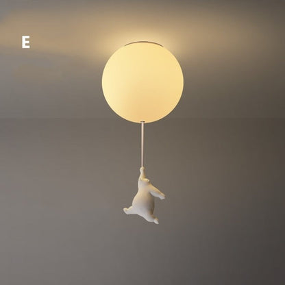 Lampe de Plafond Enfantine | Design Amusant en Forme d'Ours