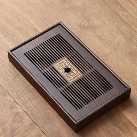 Plateau de Service en Bambou | Drainage Intégré et Facile à Nettoyer