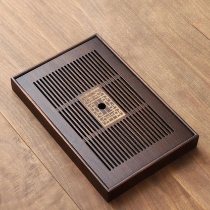 Plateau de Service en Bambou | Drainage Intégré et Facile à Nettoyer