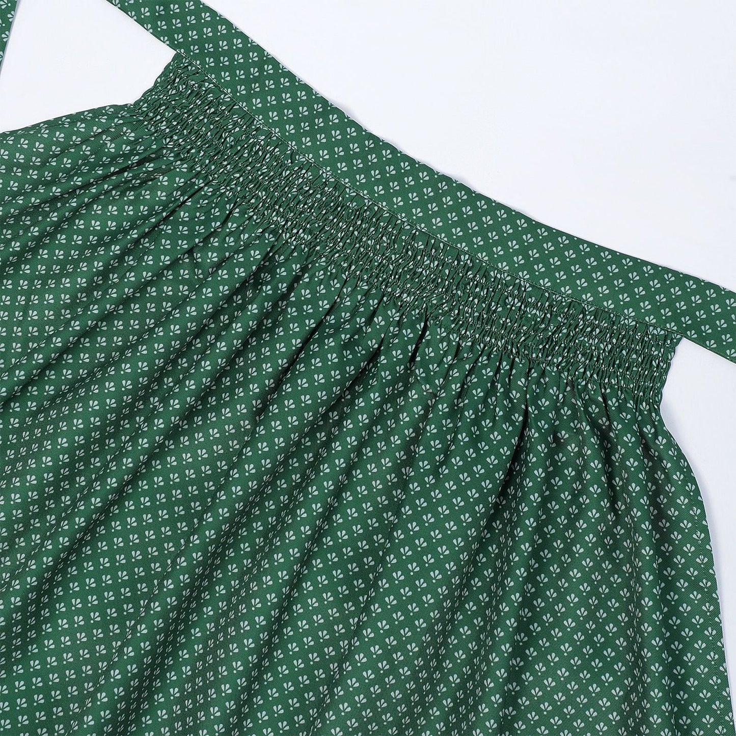 Robe Dirndl Bavaroise Émeraude | Avec Tablier et Blouse en Dentelle