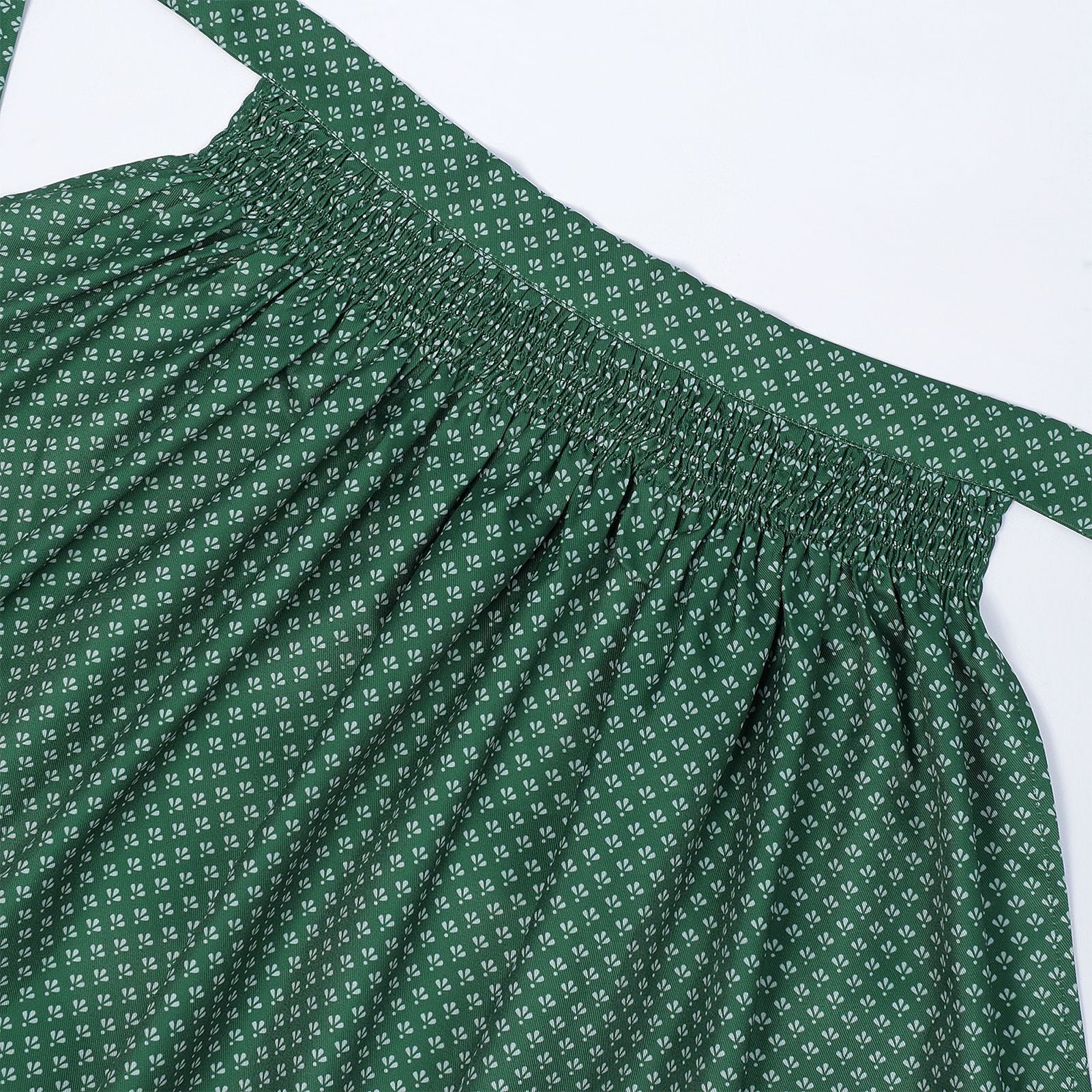 Robe Dirndl Bavaroise Émeraude | Avec Tablier et Blouse en Dentelle