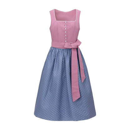 Robe Dirndl Bavaroise avec Tablier | Style Traditionnel pour Oktoberfest