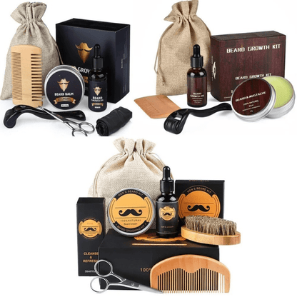 Kit de Croissance de Barbe Épais | Soins Complets pour Barbe Saine