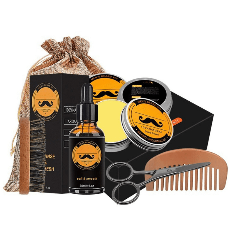 Kit de Croissance de Barbe Épais | Soins Complets pour Barbe Saine