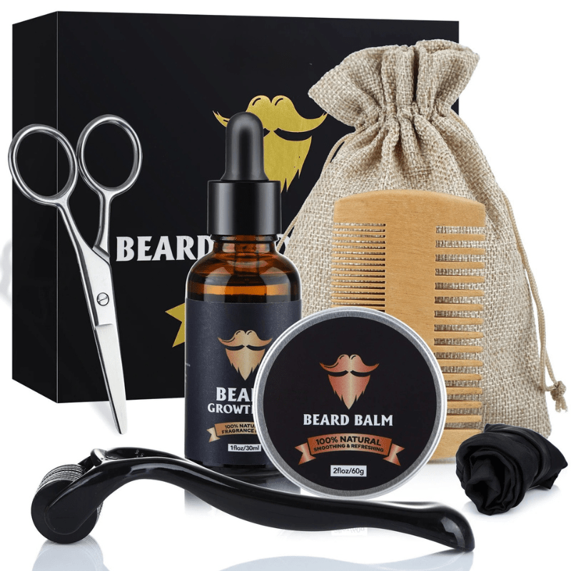 Kit de Croissance de Barbe Épais | Soins Complets pour Barbe Saine